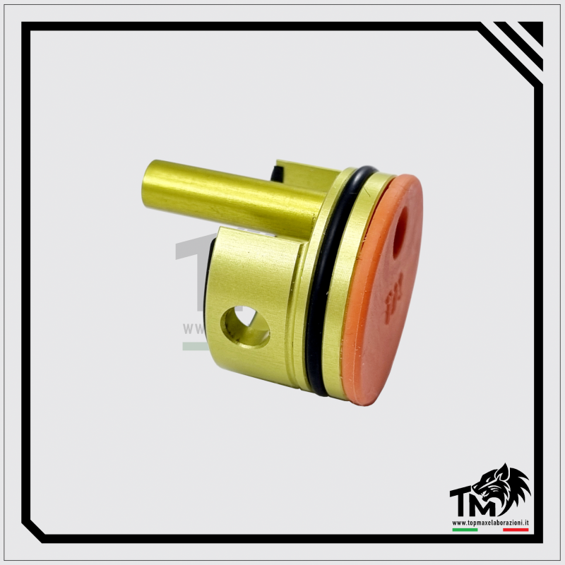 TOP MAX TESTA CILINDRO IN ERGAL CON PAD ORANGE PER UMAREX/VFC MP7 AEG GEN1/GEN2 (TCMMP7) - immagine 2
