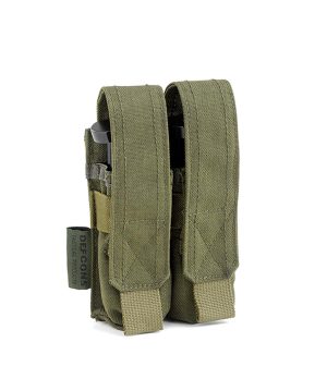 DEFCON 5 TASCHINA PORTA 2 CARICATORI 9mm VERDE OD
