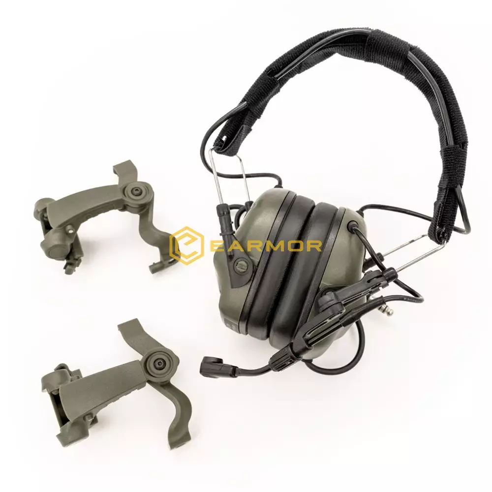 EARMOR M32X ARC Cuffia Tattica con Microfono | ARC Adattatori per Casco foliage green - immagine 4