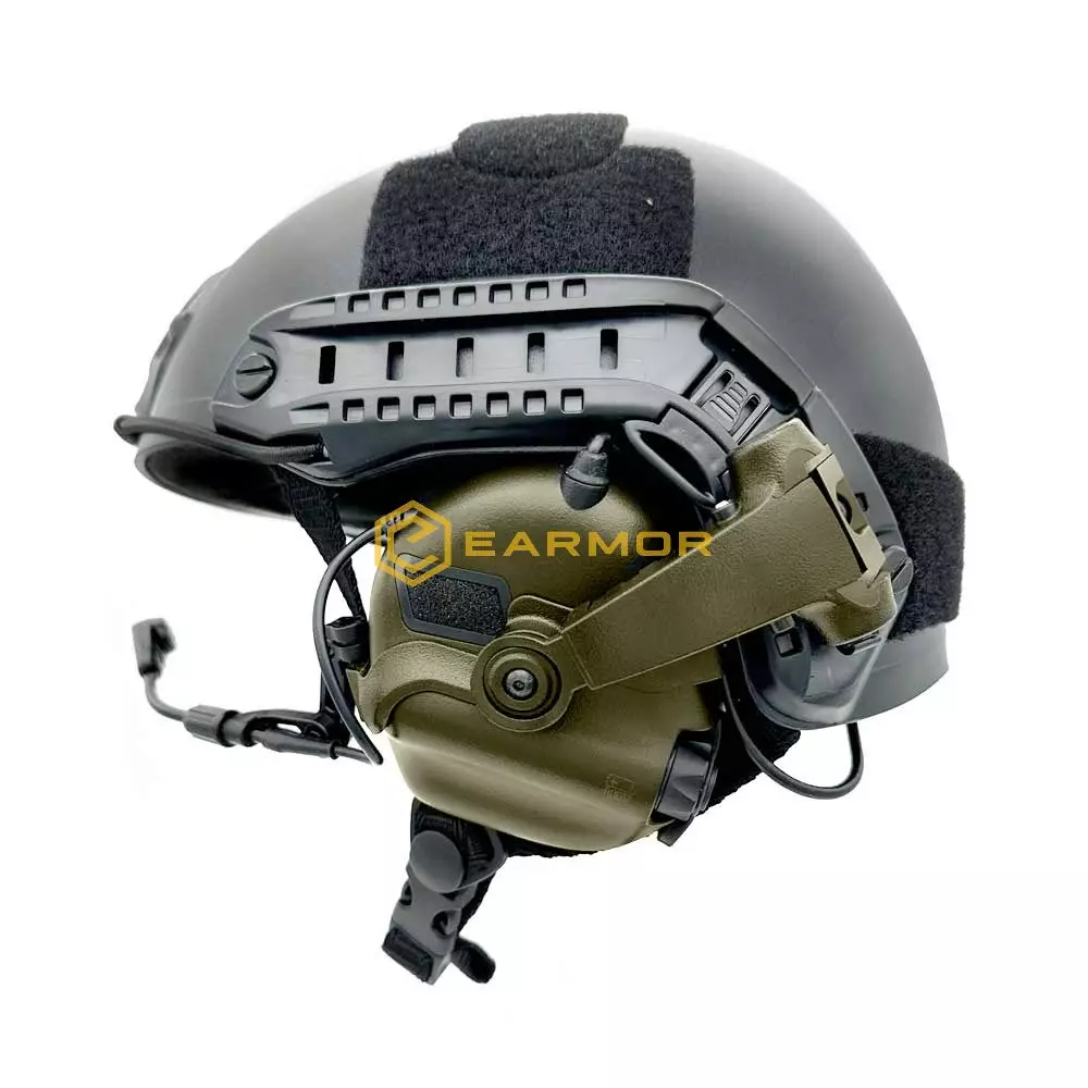 EARMOR M32X ARC Cuffia Tattica con Microfono | ARC Adattatori per Casco foliage green - immagine 3