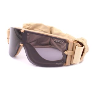 OCCHIALI CORSO REVENGE MK800 CON 3 LENTI COYOTE